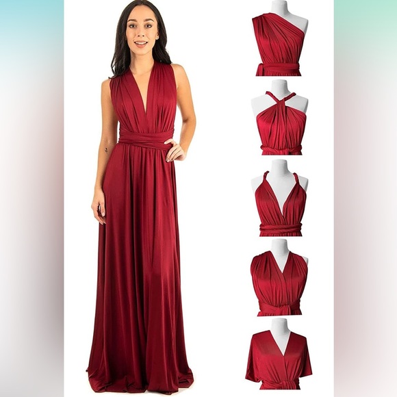 72styles Infinity Dress with Bandeau, Convertible Bridesmaid Dress, Long, Plus - Picture 6 of 16